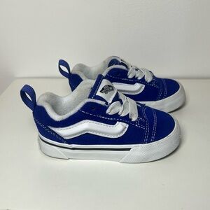 VANS Toddlers Knu Skool Shoe Blue Size 5.5 Suede & Canvas